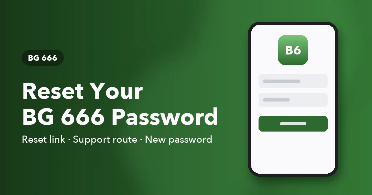 Banner for the BG 666 password reset guide pointing to the forgot password link and customer service